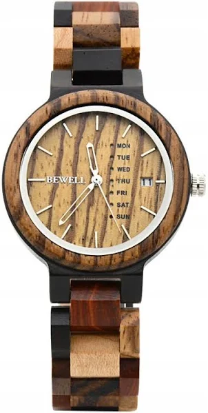 Zegarek drewniany damski Bewell ZS-W159AL-1 kolorowy bransoleta