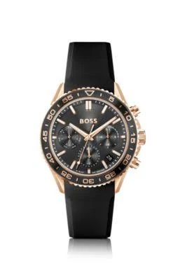 Boss Zegarek w kolorze cielistego złota z silikonowym paskiem Women
