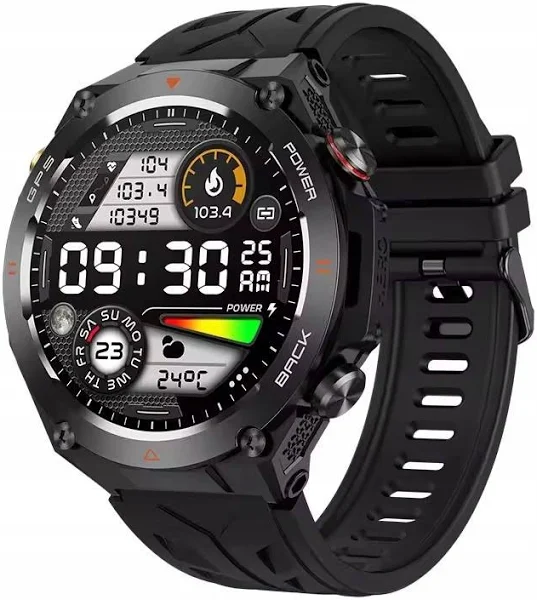 SMARTWATCH MĘSKI GPS WODOODPORNY SPORT SMART WATCH ROZMOWY PULS BP MENU PL