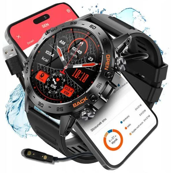 Smartwatch zegarek Męski Wodoodporny sportowy PL
