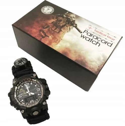 Zegarek Męski Paracord Taktyczny 10W1 Survival G1