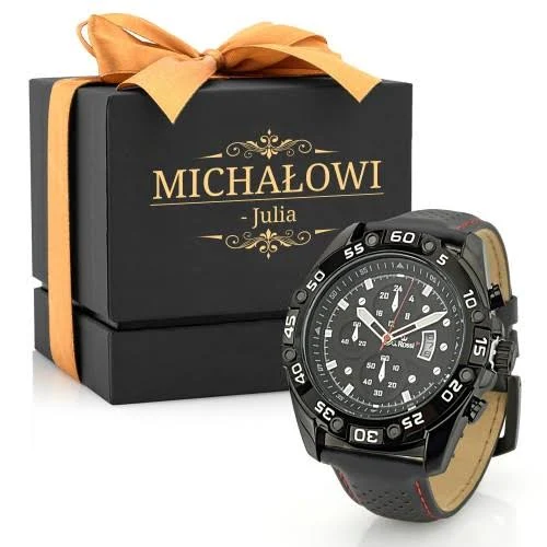 Zegarek męski G. Rossi grawer pudełko