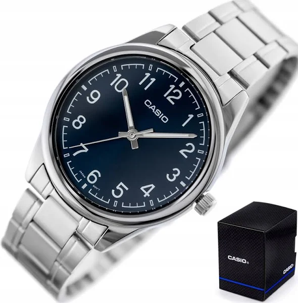 Zegarek Męski Casio Draxler +box +grawer bransoleta cyfry stalowy klasyczny