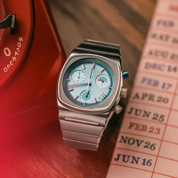 2024 nowy oryginalny prostokątny męski zegarek kwarcowy wielofunkcyjny chronograf Luminous Bauhaus