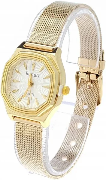 0238 Zegarek damski złoty stal chirurgiczna Kurren klasyk