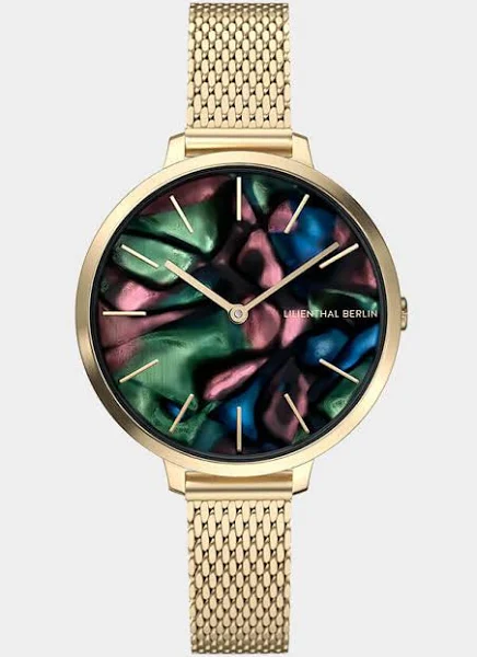 Zegarek damski Wielokolorowy Koperta ze stali chirurgicznej Szkło mineralne utwardzone szafirem