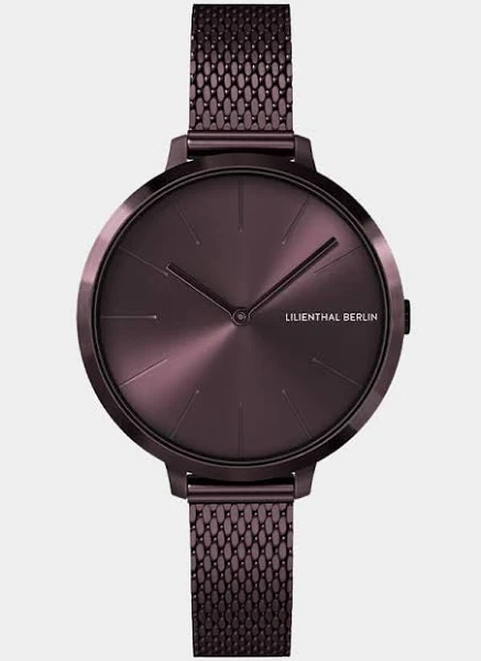 Zegarek Damski Bordeaux Koperta ze stali chirurgicznej Szkło mineralne utwardzone szafirem