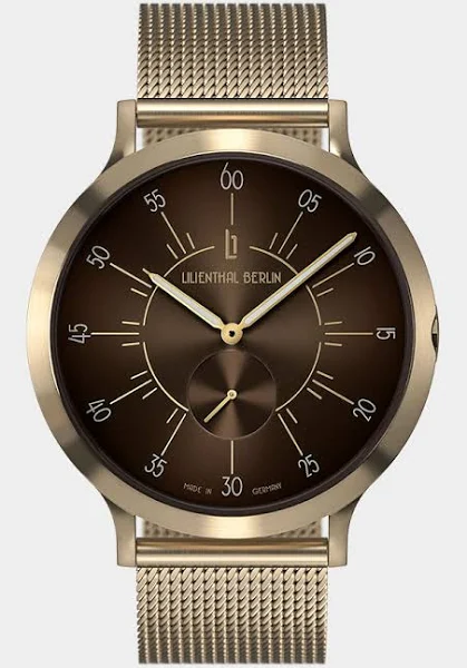 Męski Zegarek na Rękę Złoto Brązowy Koperta ze stali chirurgicznej