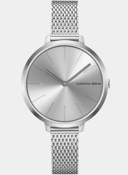 Zegarek Damski Srebro Koperta ze stali chirurgicznej Szkło mineralne utwardzone szafirem