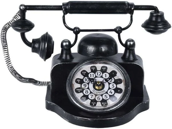Zegar stojący w stylu vintage Telefon