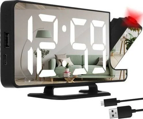 Budzik Zegar LED z projektorem Izoxis 19576