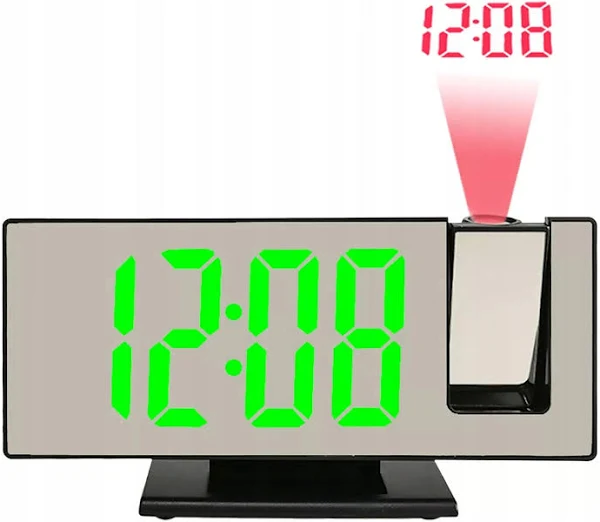 Budzik elektroniczny zegar cyfrowy z projektorem