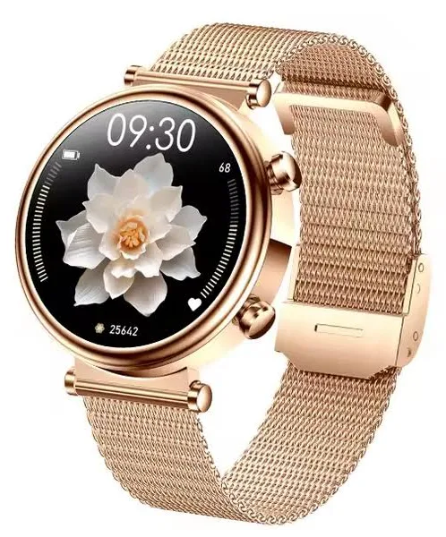 Smartwatch damski SAYBERG T86 złoty na bransolecie