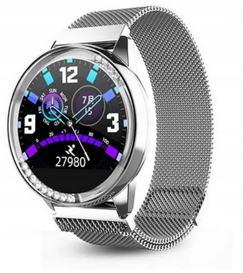 Smartwatch zegarek Damski Pulsometr Krokomierz