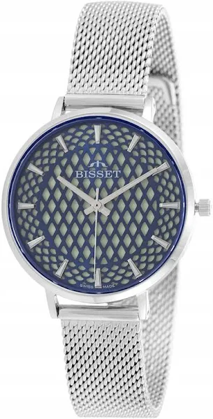 Szwajcarski Zegarek damski Bisset BIS1190 szafir swiss box +Grawer