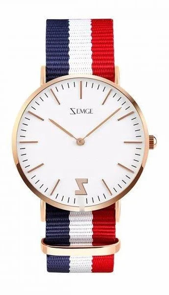 Klasyczny damski Zegarek z białą tarczą Zemge