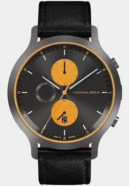 Męski Zegarek Chronograf Szary Koperta ze Stali Chirurgicznej