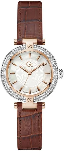 Marciano Guess Zegarek Gc Z Chronografem Na Skórzanym Pasku