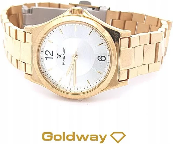 Daniel Klein zegarek damski na złotej bransolecie retro cienki DK11469-1