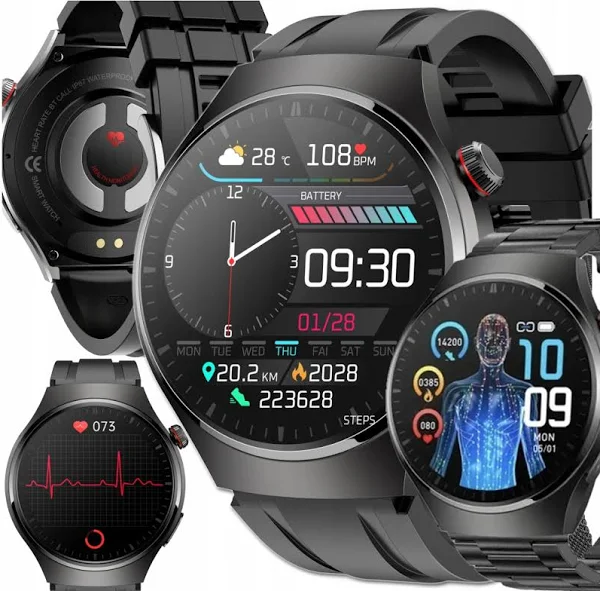 Smartwatch Męski Kardiowatch Ekg Glukoza Ciśnienie Temperatura Rozmowy Pl