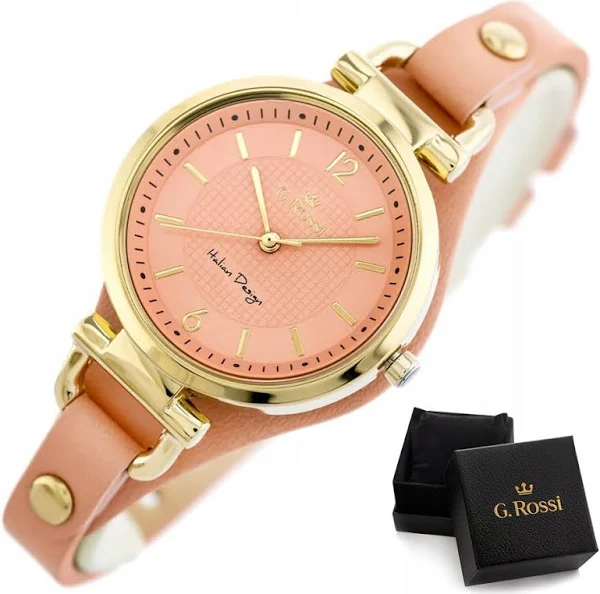 Zegarek damski G. Rossi Rina +box +grawer skórzany na pasku