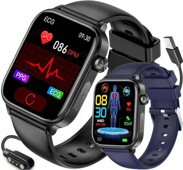 Smartwatch Zegarek Ciśnieniomierz Ekg Glukoza Cukier Hrv Rozmowy +słuchawki