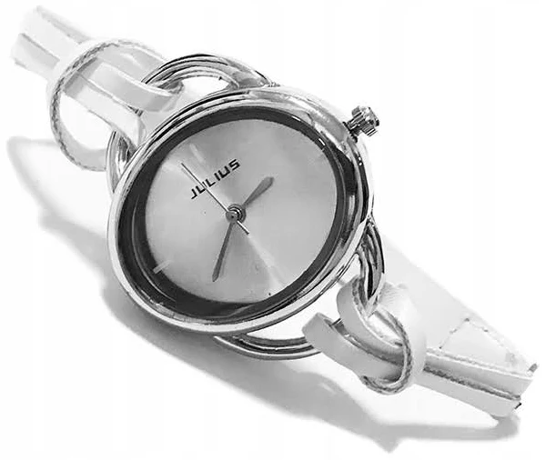 Zegarek damski Julius pasek skóra złoty biały