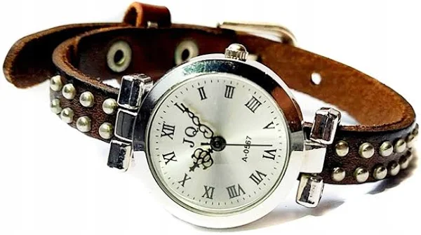 Zegarek damski retro Vintage pasek skóra