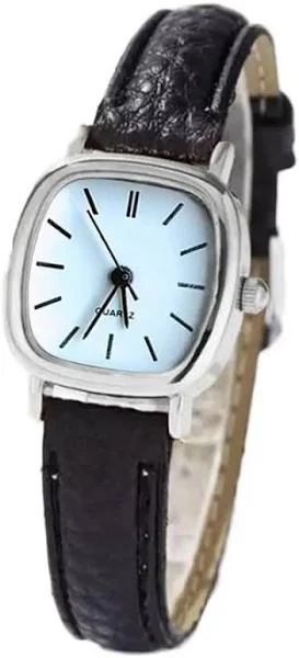 Zegarki damskie w stylu Vintage zegarek z małą tarczą ze skóry PU kwarcowy zegarek na rękę zegar