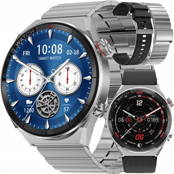 Zegarek Męski Smartwatch Rozmowy BRANSOLETKA PASEK+ ŁADOWARKA INDUKCYJNA