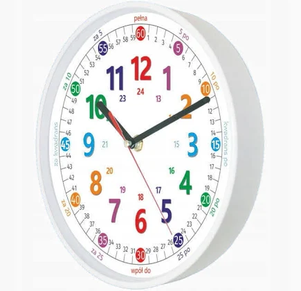 Zegar do nauki odczytu czasu 30cm