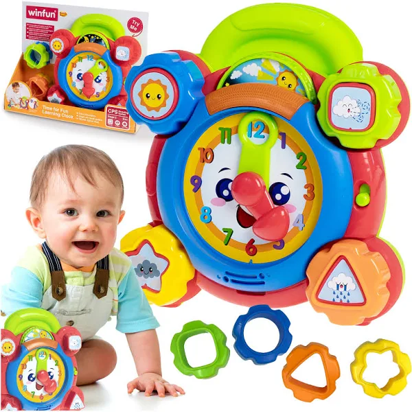 Happy Kiddo Interaktywny zegar edukacyjny do nauki godzin sorter gra melodie świeci