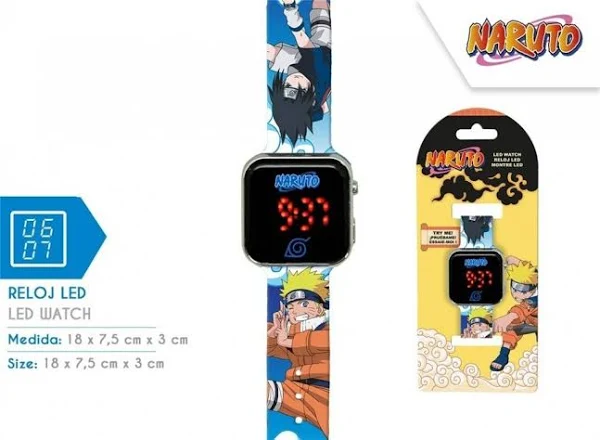 Euroswan Zegarek LED z kalendarzem Naruto NA00001 Kids