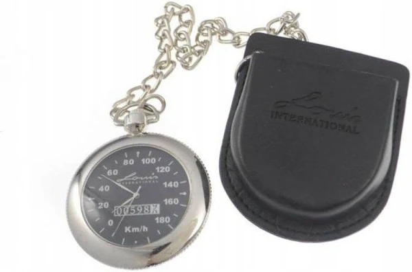 Motrix Zegarek Z Łańcuszkiem Kieszonkowy Czarna Tarcza