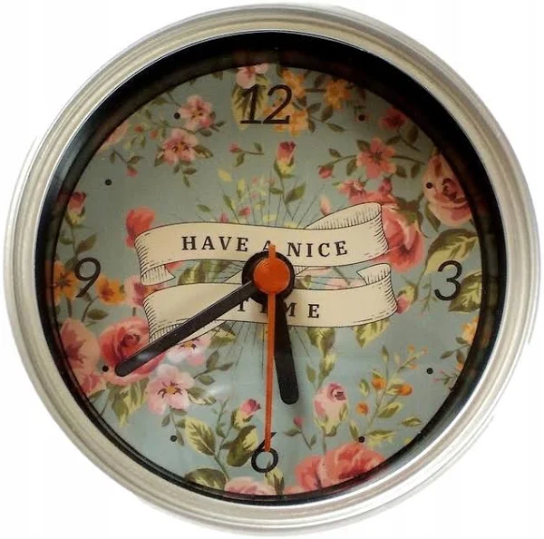 Magnetyczny Zegar na lodówkę Kwiatki