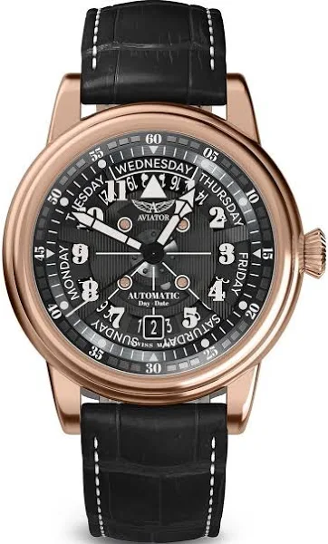 Zegarek Aviator Douglas Day Date Meca 41 V.3.36.2.285.4