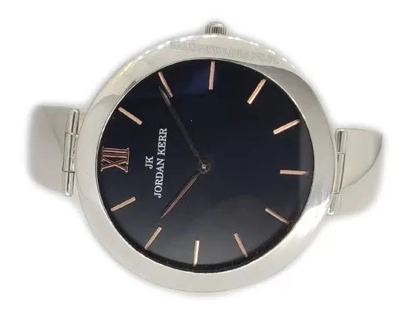 Zegarek srebrny Jordan Kerr Czarna tarcza AG 925