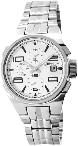 SAXO Srebrny męski zegarek z bransoletą Albatross ABDA16-3