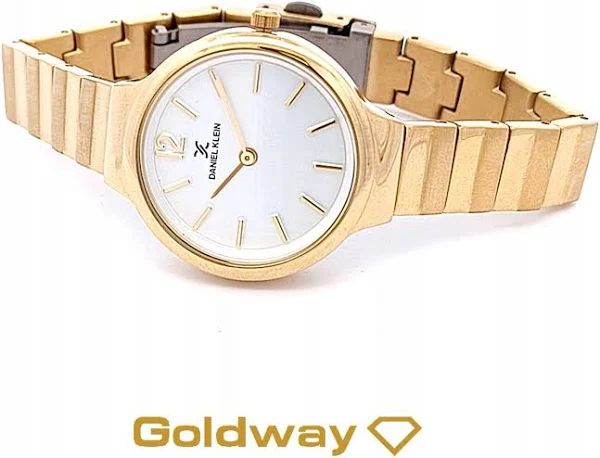Daniel Klein zegarek damski na złotej bransolecie mały DK12062-4