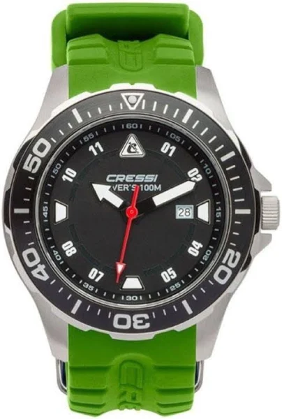 Cressi Profesjonalny Zegarek Do Nurkowania Manta Watch 100 m Black Green