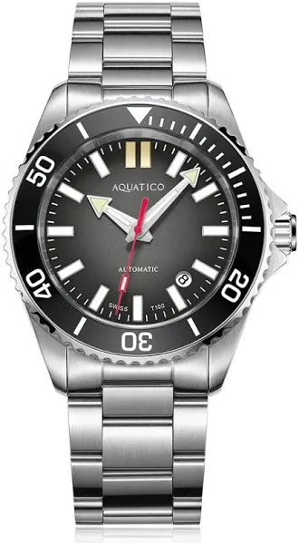 Aquatico Super Ocean zegarek nurkowy czarna tarcza