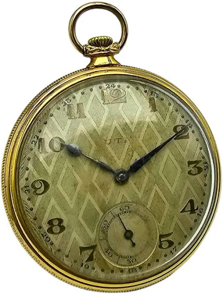 Pozłacany zegarek kieszonkowy zachowany w ORYGINALE