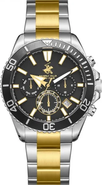 Beverly Hills Polo Club Zegarek męski BEVERLY HILLS BP3721X.251 złoty fashion