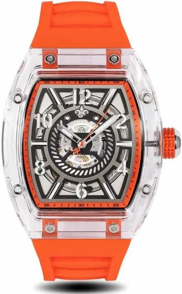 Srebrny zegarek męski Ralph Christian z gumką The Ghost