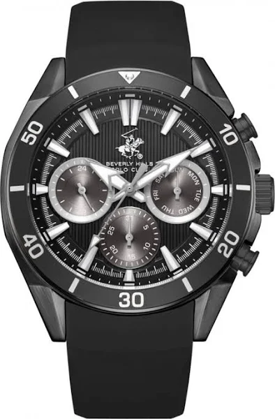 Beverly Hills Polo Club Zegarek męski BEVERLY HILLS BP3730X.051 czarny fashion