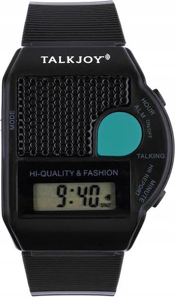 Zegarnek Naręczny Dla Seniorów Z Funkcją Głosu Cyfrowy Lcd Talkjoy Czarny