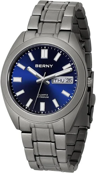 BERNY tytanowy zegarek dla mężczyzn Supper lekki zegarek na rękę Super Luminous Sapphire 10ATM