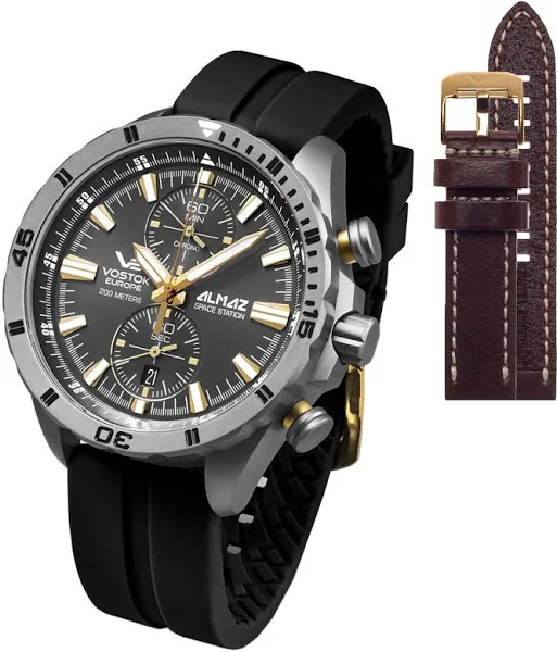 Zegarek męski Vostok Almaz Space Station Titanium Chronograph Limited Edition + pasek Vostok
