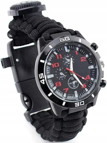 Zegarek Męski Paracord Taktyczny 6W1 Survival C4