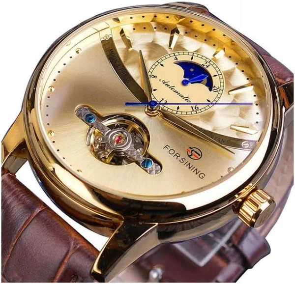 Zegarek Męski Automat Mechaniczny Fazy Księżyca